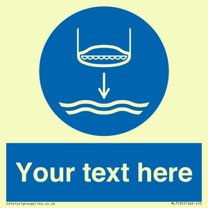 Custom Lower lifeboat to the water in launch sequence